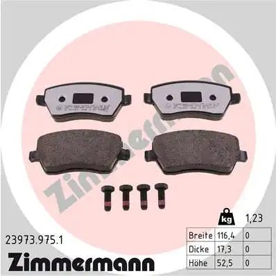 Тормозные колодки дисковые ZIMMERMANN 23973.975.1
