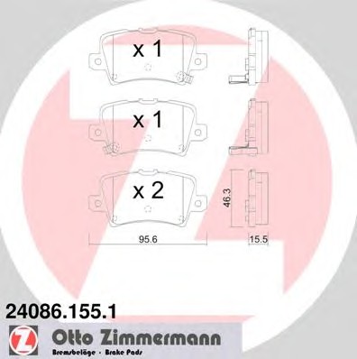 Колодки тормозные дисковые ZIMMERMANN 24086.155.1