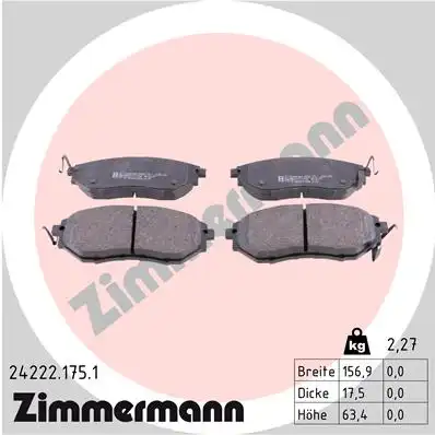 Тормозные колодки ZIMMERMANN 24222.175.1