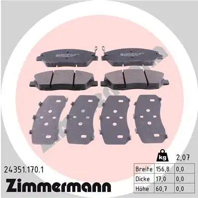 Тормозные колодки ZIMMERMANN 24351.170.1