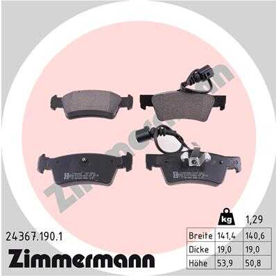 Тормозные колодки ZIMMERMANN 24367.190.1