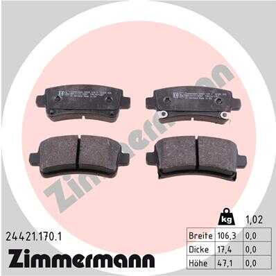 Тормозные колодки ZIMMERMANN 244211701