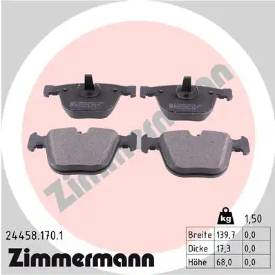 Тормозные колодки ZIMMERMANN 244581701