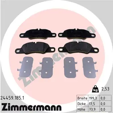 Тормозные колодки ZIMMERMANN 24459.185.1