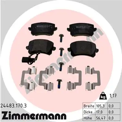 Тормозные колодки ZIMMERMANN 24483.170.3
