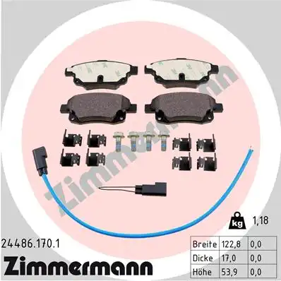Тормозные колодки ZIMMERMANN 24486.170.1