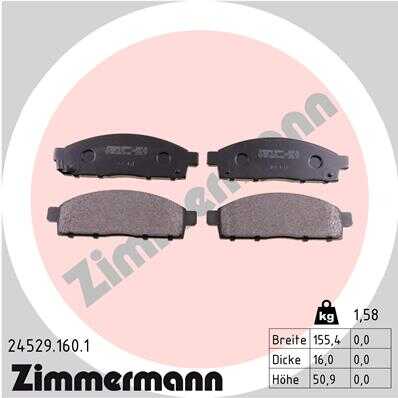 Тормозные колодки ZIMMERMANN 24529.160.1