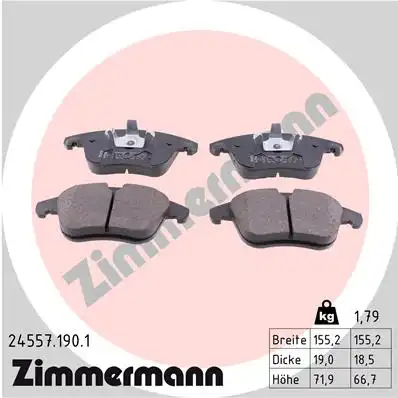 Тормозные колодки ZIMMERMANN 24557.190.1