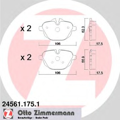 Тормозные колодки ZIMMERMANN 24561.175.1