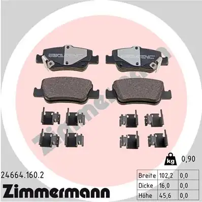 Тормозные колодки ZIMMERMANN 24664.160.2