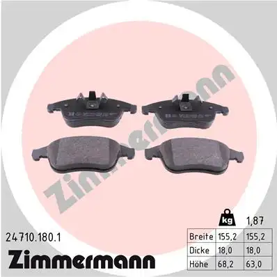 Тормозные колодки ZIMMERMANN 24710.180.1