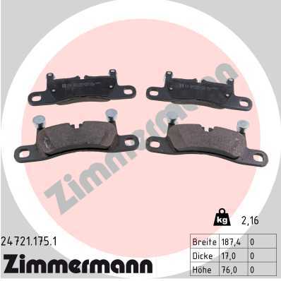 Тормозные колодки ZIMMERMANN 24721.175.1