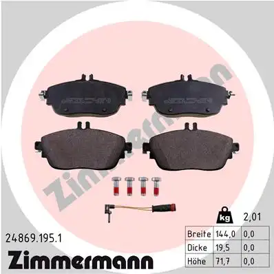 Тормозные колодки ZIMMERMANN 24869.195.1