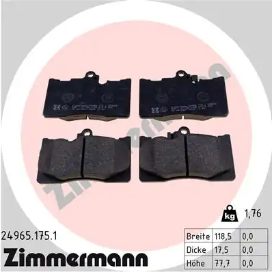 Тормозные колодки ZIMMERMANN 249651751