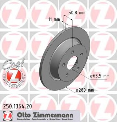 Тормозные диски ZIMMERMANN 250.1364.20