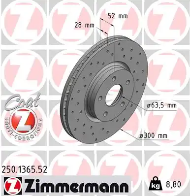 Тормозные диски ZIMMERMANN 250136552