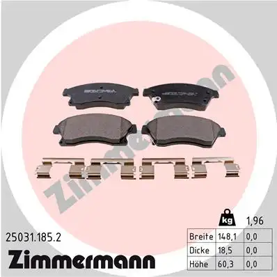 Тормозные колодки ZIMMERMANN 25031.185.2