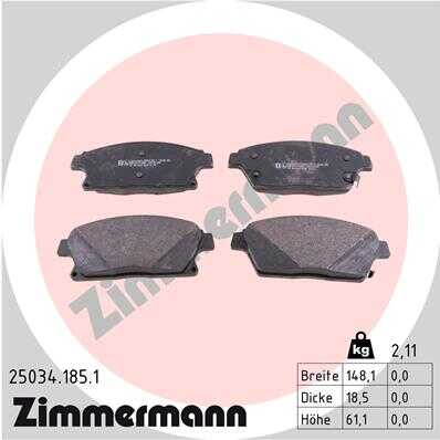 Тормозные колодки ZIMMERMANN 250.3418.51