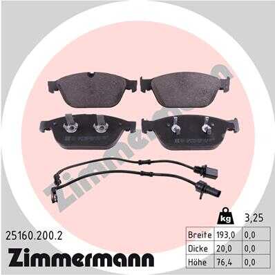 Тормозные колодки ZIMMERMANN 25160.200.2