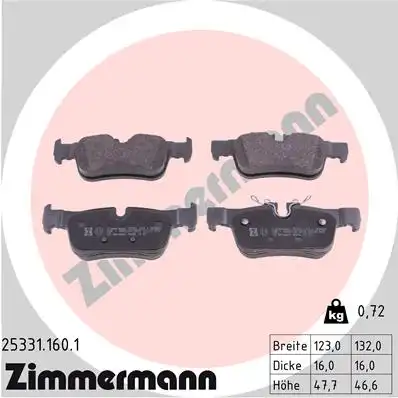 Тормозные колодки ZIMMERMANN 25331.160.1