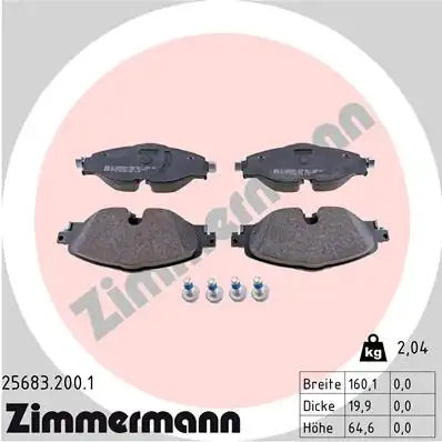 Тормозные колодки ZIMMERMANN 25683.200.1