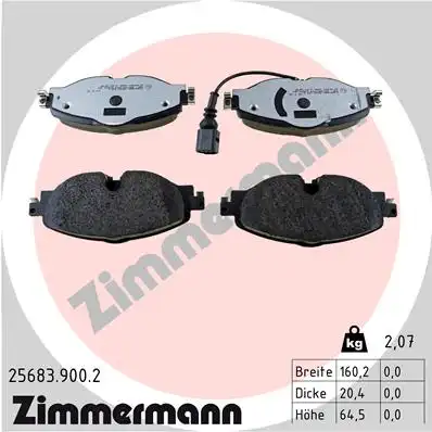 Тормозные колодки дисковые ZIMMERMANN 25683.900.2