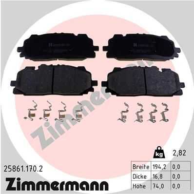 Тормозные колодки ZIMMERMANN 25861.170.2