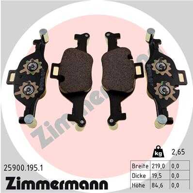 Тормозные колодки дисковые ZIMMERMANN 25900.195.1