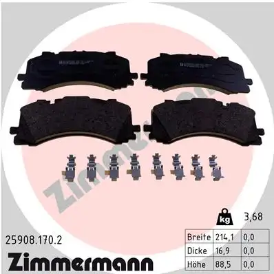 Тормозные колодки дисковые ZIMMERMANN 25908.170.2