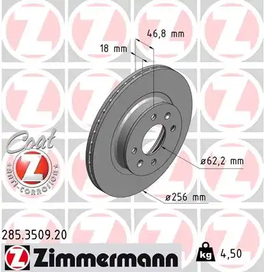 Тормозные диски ZIMMERMANN 285.3509.20