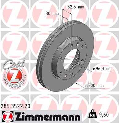 Тормозные диски ZIMMERMANN 285352220