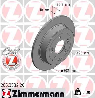 Тормозные диски ZIMMERMANN 285.3532.20