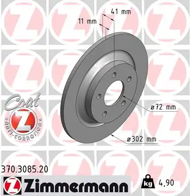 Тормозные диски ZIMMERMANN 370.3085.20