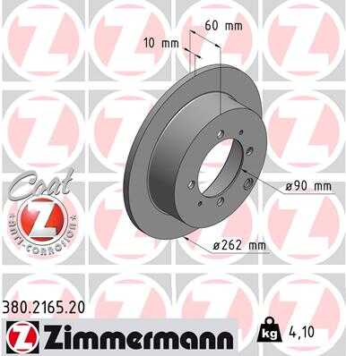Тормозные диски ZIMMERMANN 380.2165.20