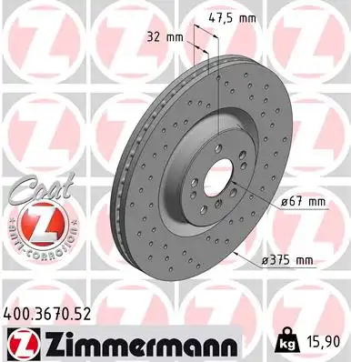 Тормозные диски ZIMMERMANN 400.3670.52