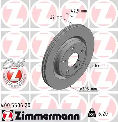 Тормозные диски ZIMMERMANN 400.5506.20