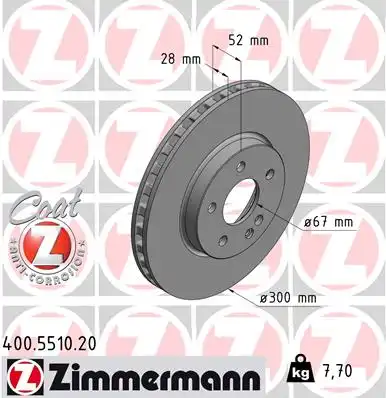 Тормозные диски ZIMMERMANN 400.5510.20