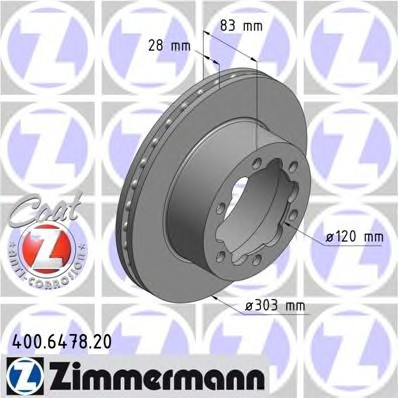 Тормозные диски ZIMMERMANN 400.6478.20