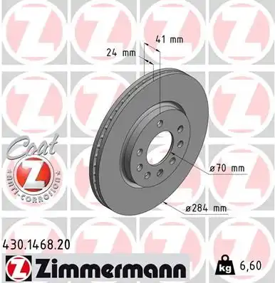 Тормозные диски ZIMMERMANN 430.1468.20