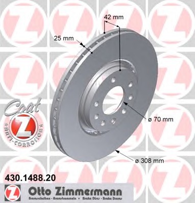 Тормозные диски ZIMMERMANN 430.1488.20