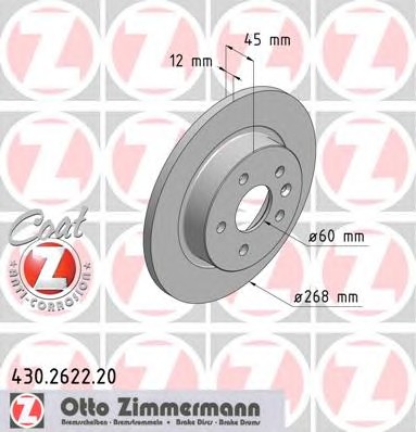Тормозные диски ZIMMERMANN 430.2622.20
