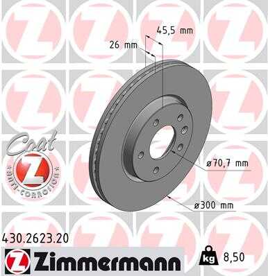 Тормозные диски ZIMMERMANN 430.2623.20
