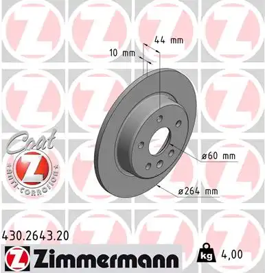 Тормозные диски ZIMMERMANN 430.2643.20