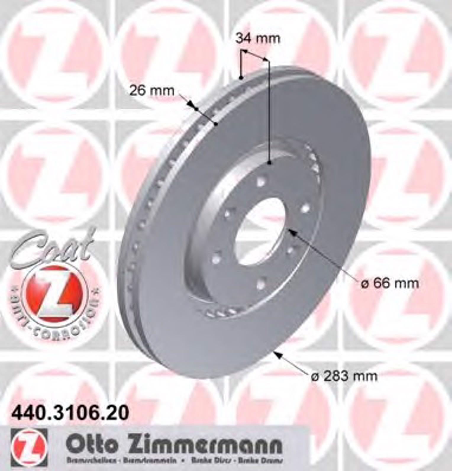 Тормозные диски ZIMMERMANN 440.3106.20