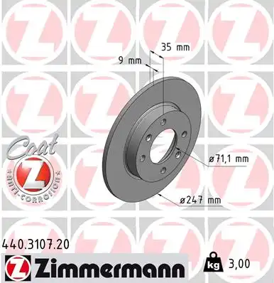 Тормозные диски ZIMMERMANN 440.3107.20