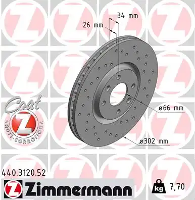 Тормозные диски ZIMMERMANN 440.3120.52
