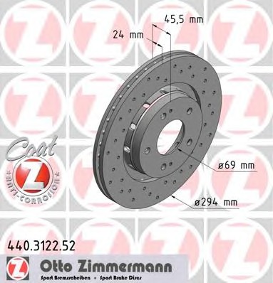 Тормозные диски ZIMMERMANN 440.3122.52