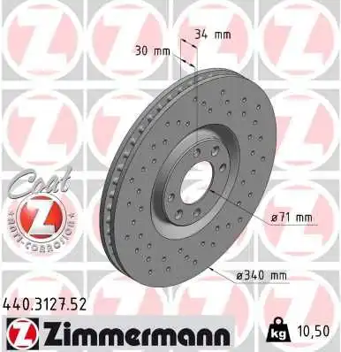 Тормозные диски ZIMMERMANN 440.3127.52