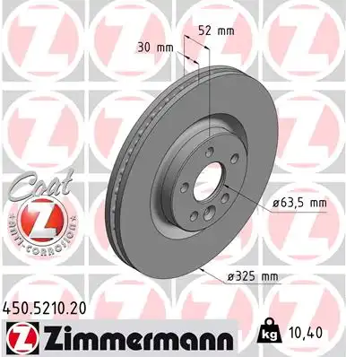 Тормозные диски ZIMMERMANN 450.5210.20
