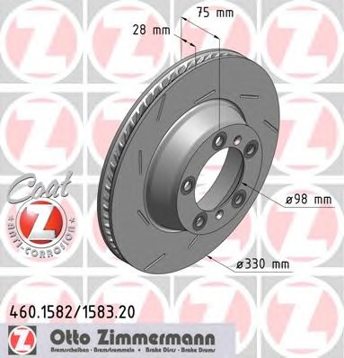 Тормозные диски ZIMMERMANN 460.1583.20